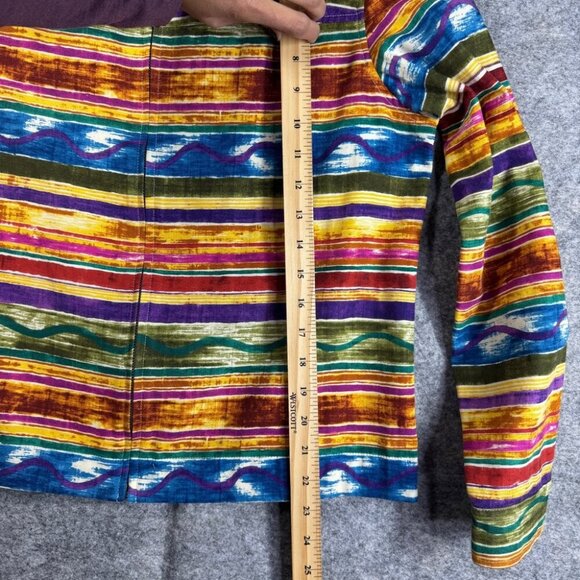 Coldwater Creek Rainbow Striped Zipper Cowgirl Cotton Western Jacket Small - Picture 8 of 16